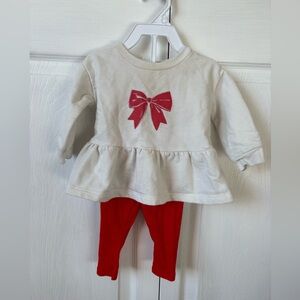 Cat & Jack Cream and Red Kids Matching Set